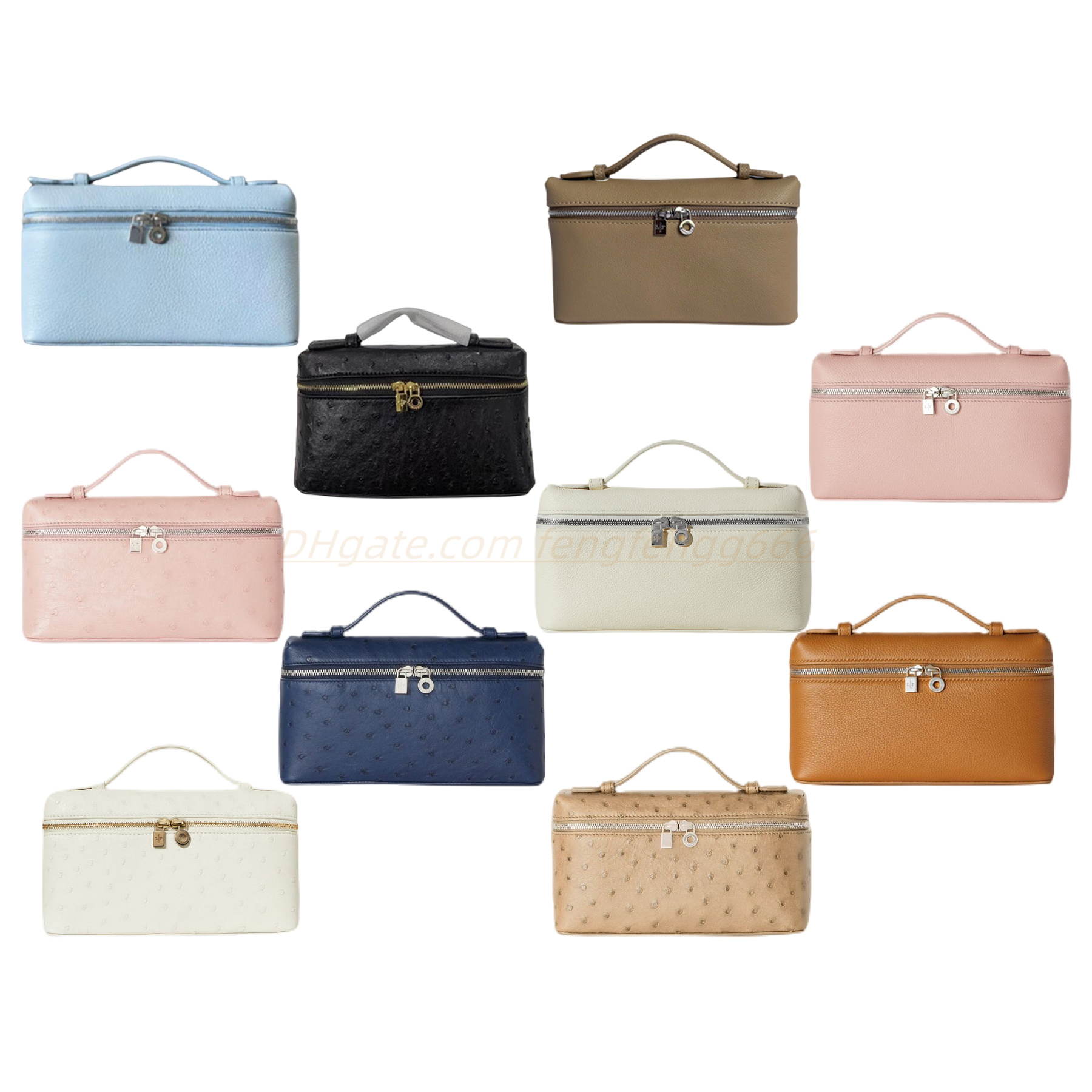 

Luxurys Multifunctional shoulder bags handbags Cross Body Designers Women Cowhide Ostrich skin Cosmetic Bags purses Fashion Original Hand cultch bags wallets, 1-apricot color