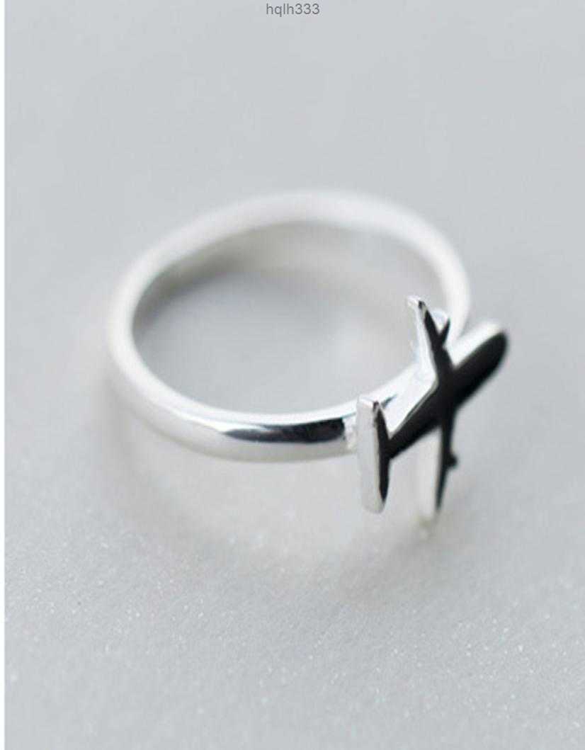 

925 Sterling Silver Mini Airplain Adjustable Ring for Women Kids Jewelry Tiny Plane Air Plain Sculpture Ring Vrs23042694395i8s9