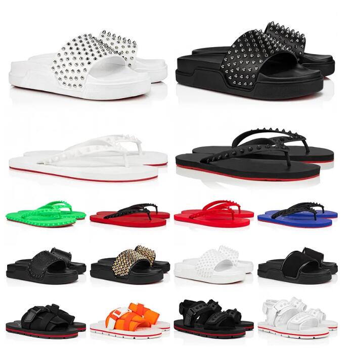 

Designer Spikes Sandals For Mens Women Rubber Thick Bottoms Slippers Luxury Sandal Loafers Flip Flops Slides Outdoor Indoor Slipper dhgate With Box Size 35-47, Color 6