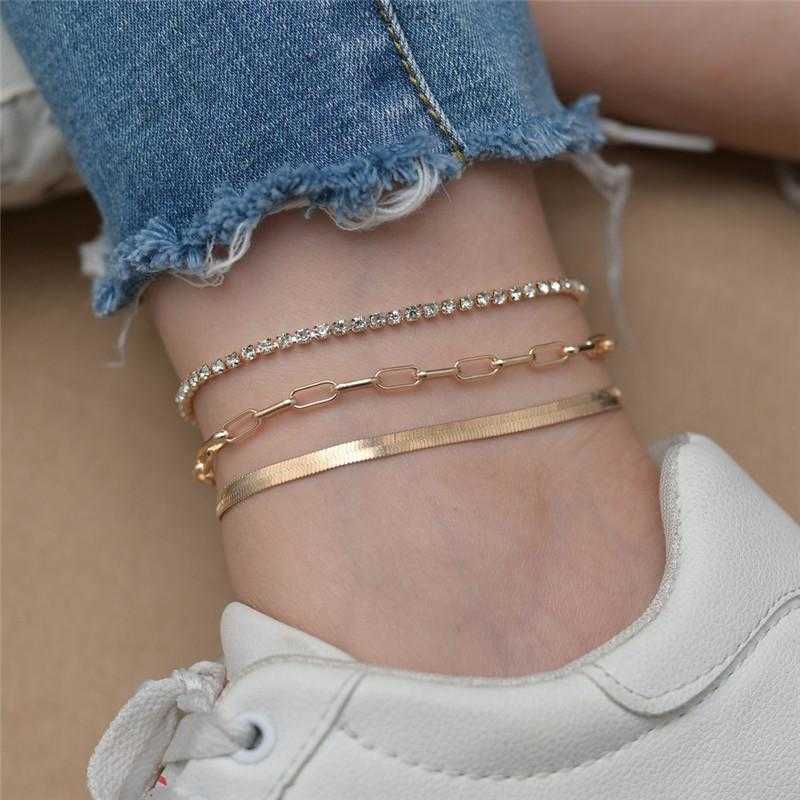 

Anklets Fashion Bohemian Gold Snake Link Chain High Quality Punk Ankle Bracelet Women Girl Summer Jewelry Accessories34anlzrx