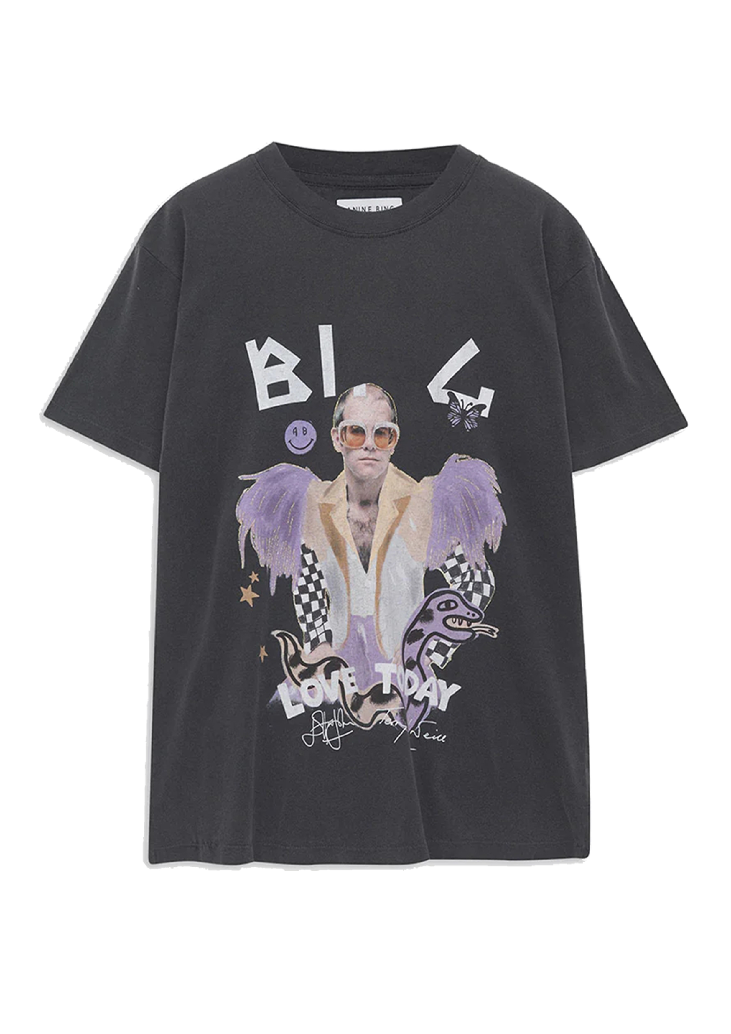 23SS AB Women Desginer Fashion Classic t shirt ANINES Co-branded personalized illustration Abing cotton short sleaved T-shirt black Bings polos-image-862773437