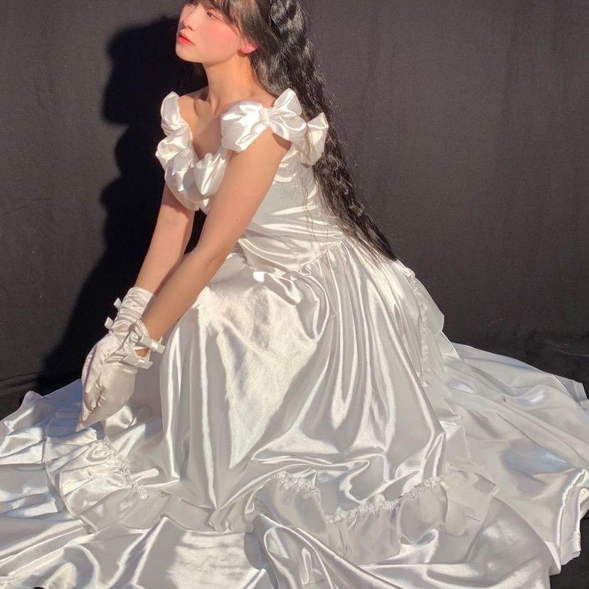 

Dresses Herstory Elegant Victorian Dress Women Summer Long Fairy Korean Strap Dress Kawaii Vintage Wedding Evening Party Dress Women2023, W1