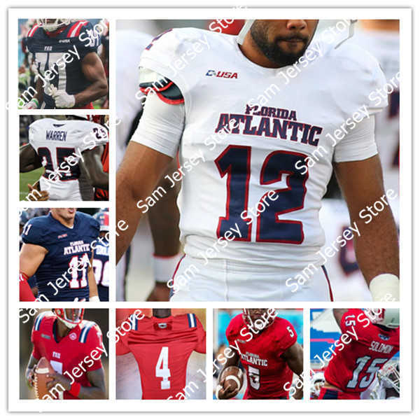 

Custom Ncaa Florida Atlantic Owls FAU Football Jersey N'Kosi Perry Nick Tronti Johnny Ford Malcolm Davidson James Charles LaJohntay Wester Je'Quan Burton Robinson, Men red