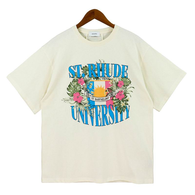 

Designer Shirts Summer Mens T-Shirts Womens Rhude Designers For Men tops Letter polos Embroidery tshirts Clothing Short Sleeved tshirt Large Tees, Customize