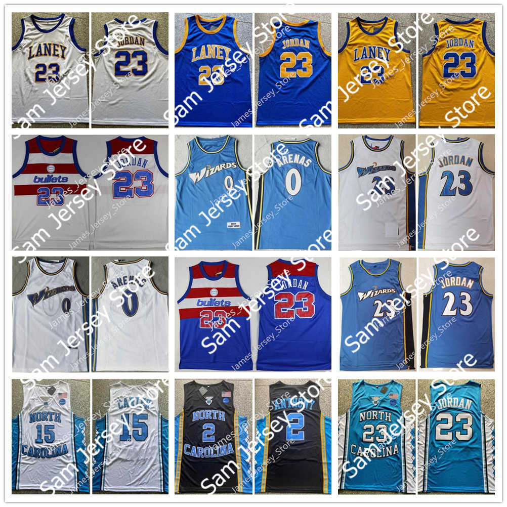 

Vintage 2003-2004 Gilbert Arenas Stitched Bullets Basketball Jerseys Michael 23 Jorden Blue White Shirts NCAA North Carolina Tar Heels 15 Vince Carter Cole 2 Anthony