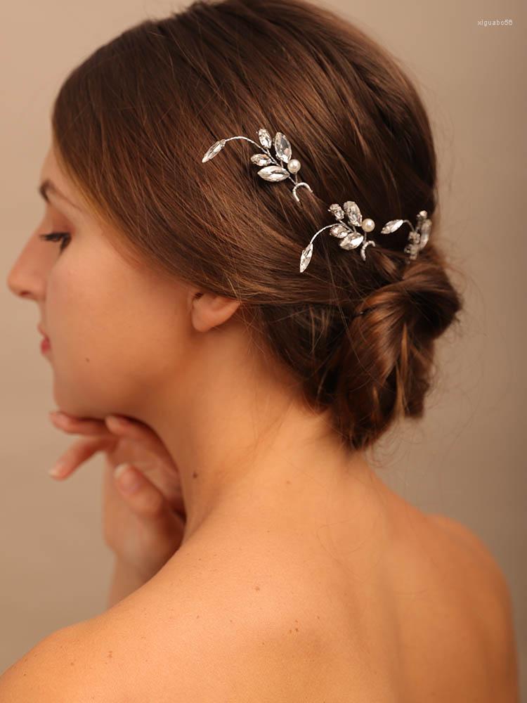 

Headpieces Pearl Rhinestone Hair Pins Bridal Headwear Party Prom Accessories Wedding Jewelry Brides Headpiece For Women
