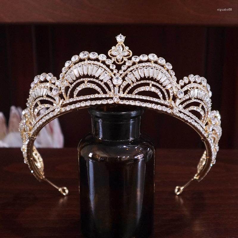 

Headpieces High-End Goldene Silberne Gaskrone Kopfschmuck Braut Hochzeit Abendkleid Hochzeitskrone