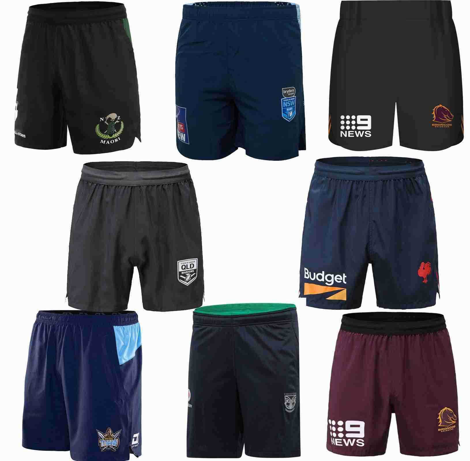 

Men's T-Shirts 2020 Australia Rabbitohs Maori Broncos Maroons NSW Blues Warriors Roosters Titans Rugby Jersey Rugby Shorts S, Broncos red