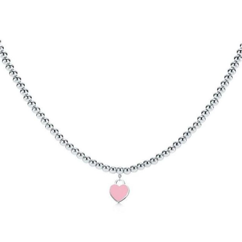 

Luxury LOVE Heart Pendant Necklace from tiffanyy Designer 925 Silver Jewelry Accessory, a Thoughtful Gift for Birthdays, Christmas or Weddings
