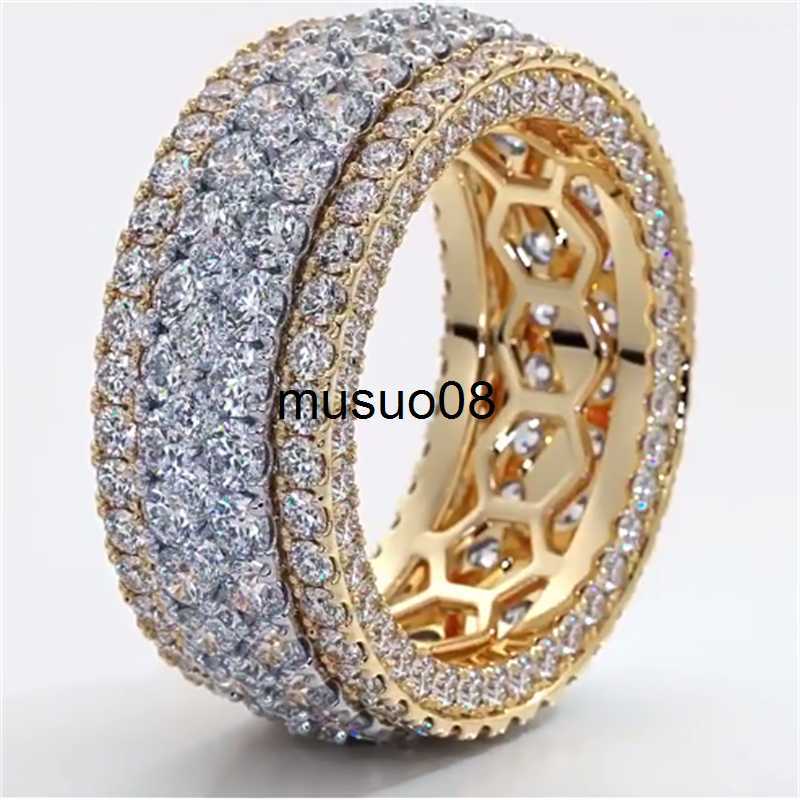 

Band Rings Handmade Luxury ring 925 Sterling silver 150pcs Round shape Diamond Cz Party wedding band rings For women men finger Jewelry J230602