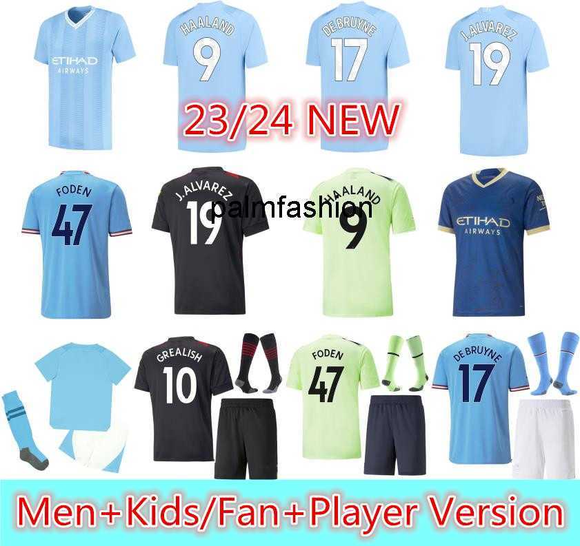 

22 23 24 HAALAND SOCCER JERSEYS GREALISH MAHREZ MANS CITIES DE BRUYNE FODEN football tops shirt kids kit sets 2023 2024 J.Alvarez MANCHESTERS NEW YEAR uniform, Home+epl 3
