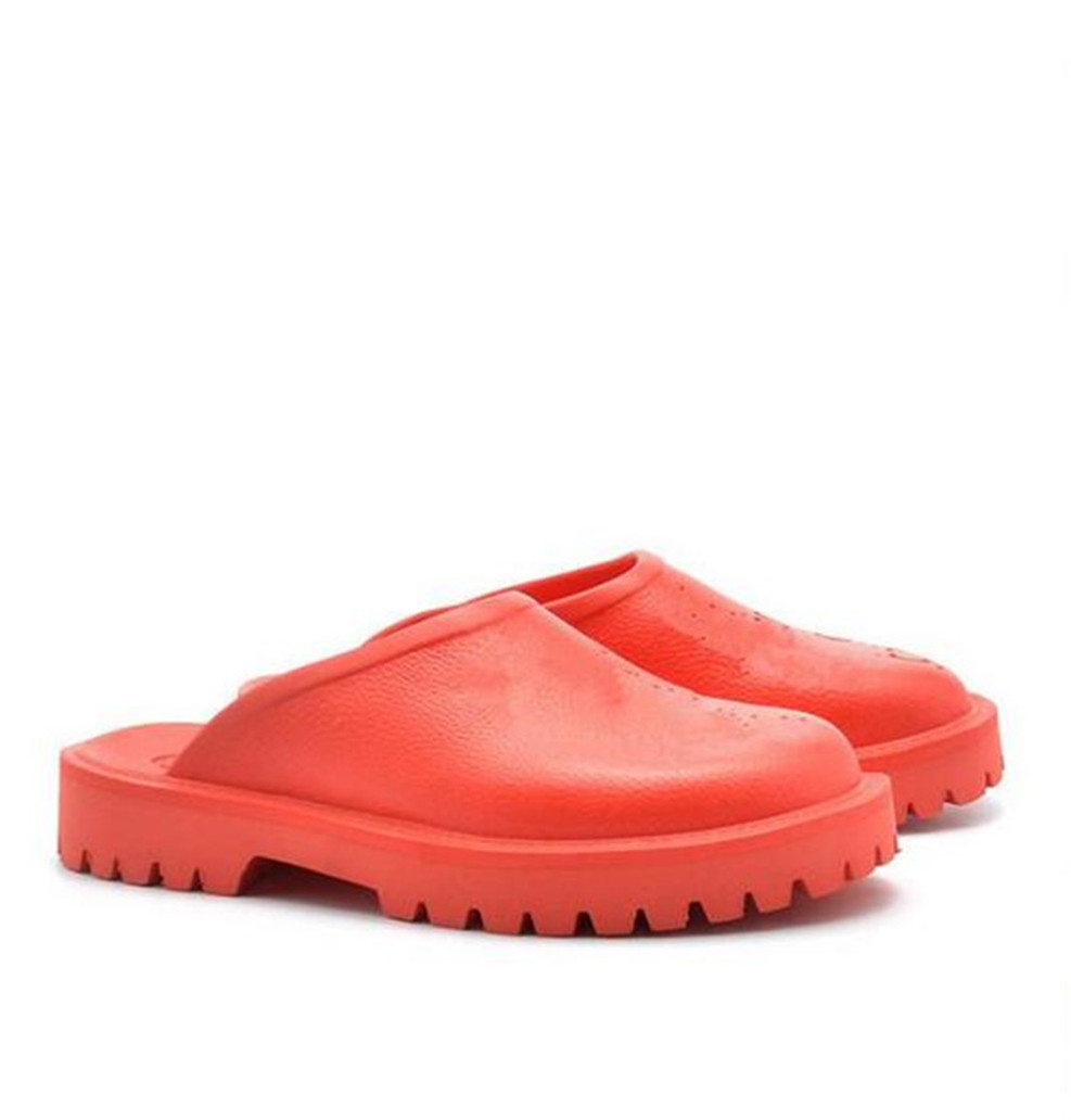 

2023 Perforated Designer Sandals Luxury Platform Slide Hollow Pattern Slippers Transparent Materials Sandal Rubber Flats Slipper Flip Flops, 08