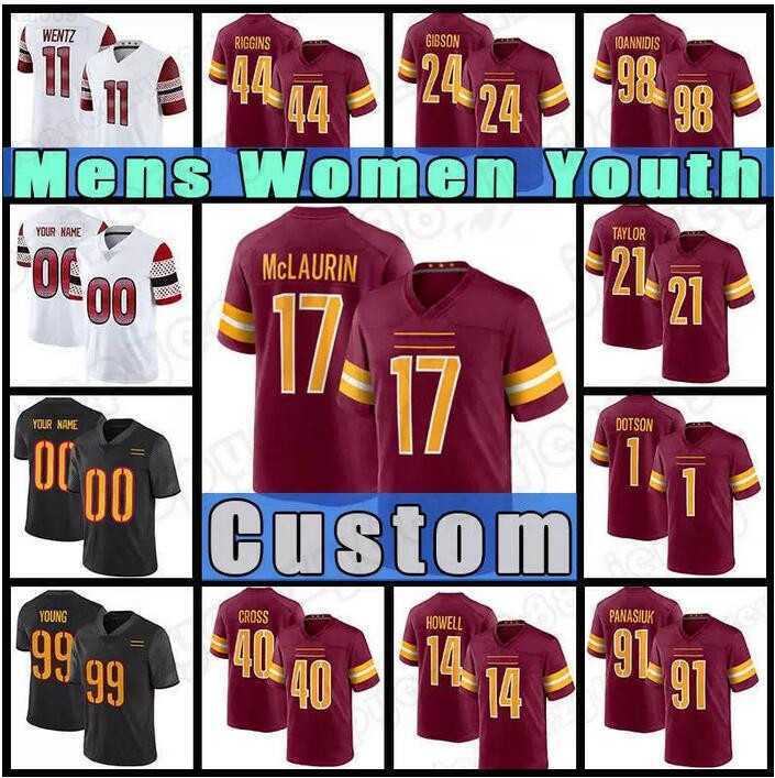 

Football Jersey Washington''Commanders''17 Terry McLaurin 99 Chase Young 8 Brian Robinson JR 52 Jamin Davis 24 Antonio Gibson 14 Sam Howell, Color
