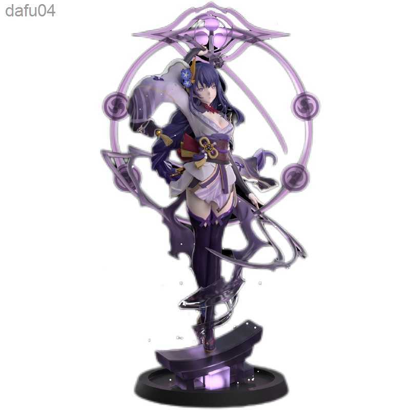 

35cm Genshin Impact Anime Figure Raiden Ei Action Figure Purple Lightning Sexy Standing Girl Figurine Adult Collectible Doll Toy L230522