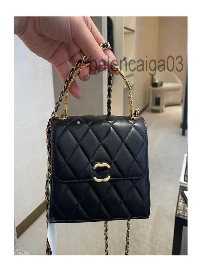 

Designer Channel Bag Tote Shoulder Handbag CC Wallet Casual Women Fashion Luxurious Rhombic Chain Handheld Small Enamel Makeup Cro2988205, Black