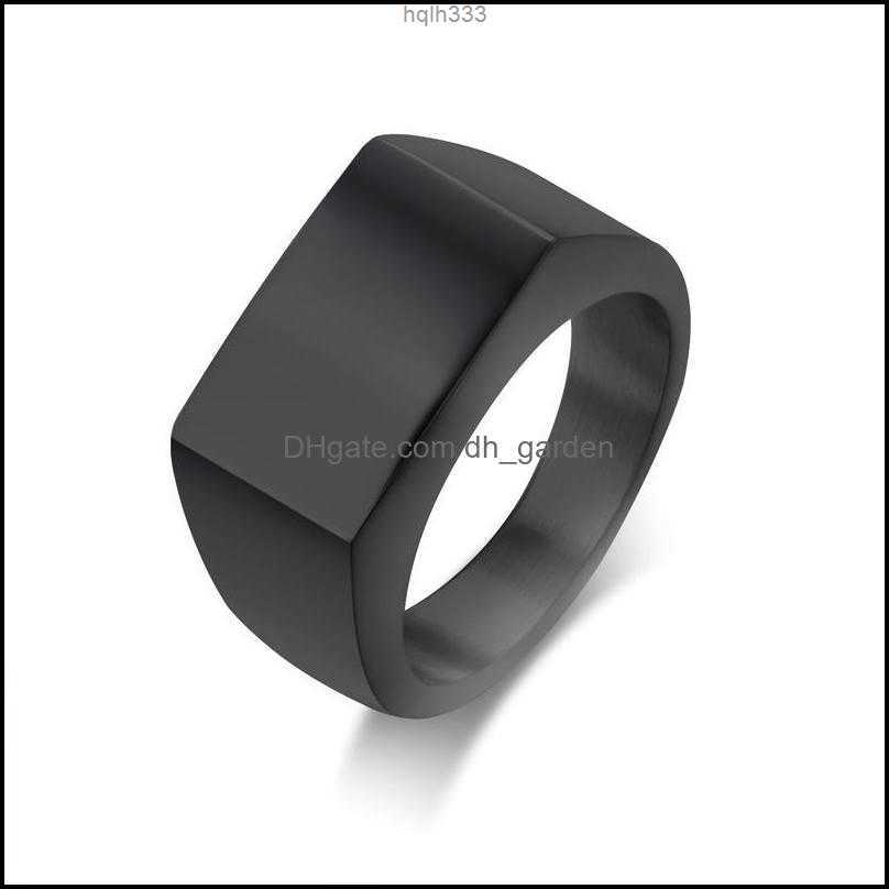 

Wedding Rings Wedding Rings Rectangar Smooth Titanium Steel Plain 10mm Stainless Simple Casting Ring Retro Mens Jewelry Dropwedding Dhqanm32b