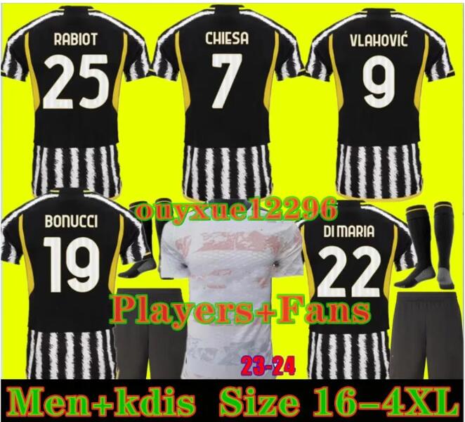 

soccer jerseys 2023 2024 home away MILIK DI MARIA VLAHOVIC KEAN POGBA CHIESA McKENNIE LOCATELLI top jerseys 23 24 Kits men Kids unifor Juventus