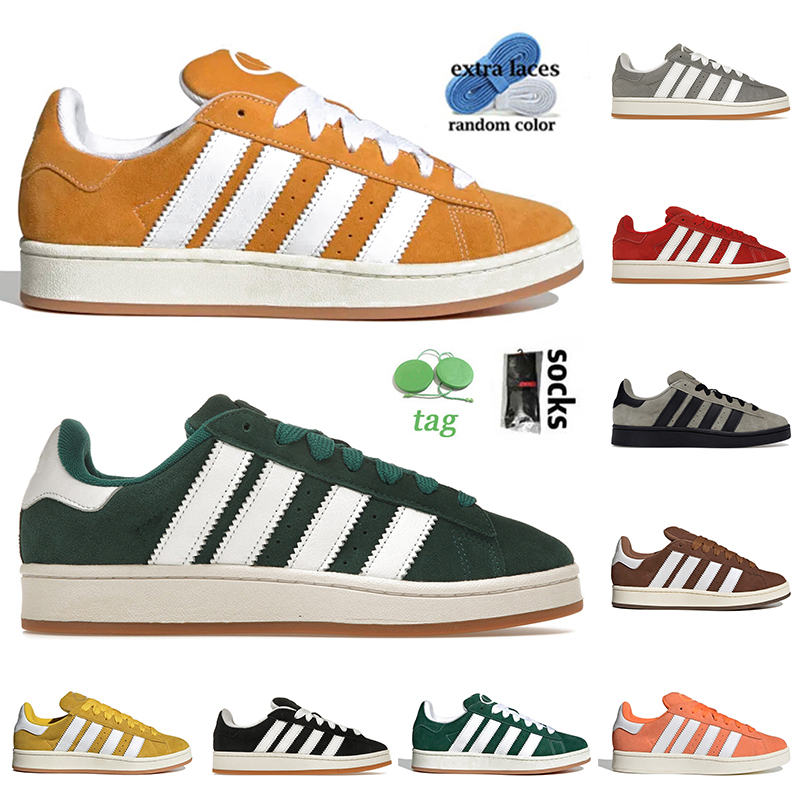 

New Fashion 2023 Campus 00s Running Shoes Mens Women Pantone Cloud White Dark Green Spice Yellow Core Black Forest Glade Amber Tint Trainers Sneakers Sports Size 36-45, A9