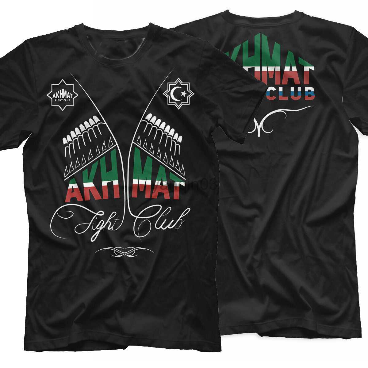 

Men's T-Shirts Akhmat Fight Club Sport Russia T-Shirt. Summer Cotton Short Sleeve O-Neck Mens T Shirt New S-3XL J230602, Black