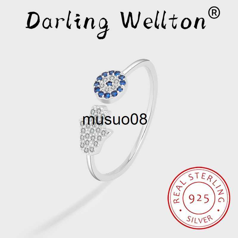 

Band Rings Fashion Irregular Palm Round Sapphire Full Diamond Couple Ring For Women Original Sterling Silver Anniversary Gift Jewelry J230602