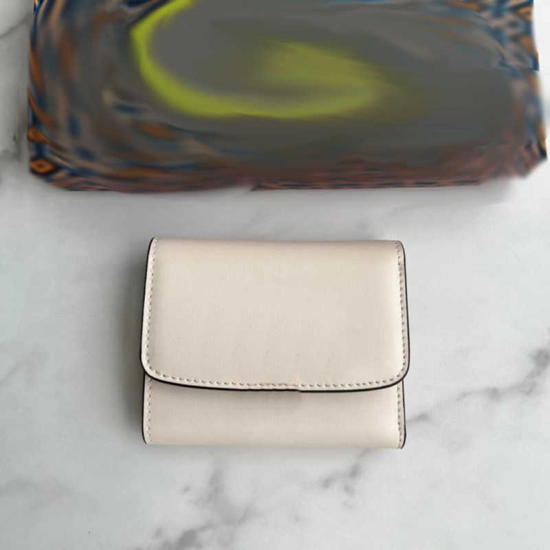 

624s Wallets designer bags Wallets Totes Four Color Three Fold Change Card Coin Bag Hardware Lady Wallet Purse 220915, White--9.8x8cm
