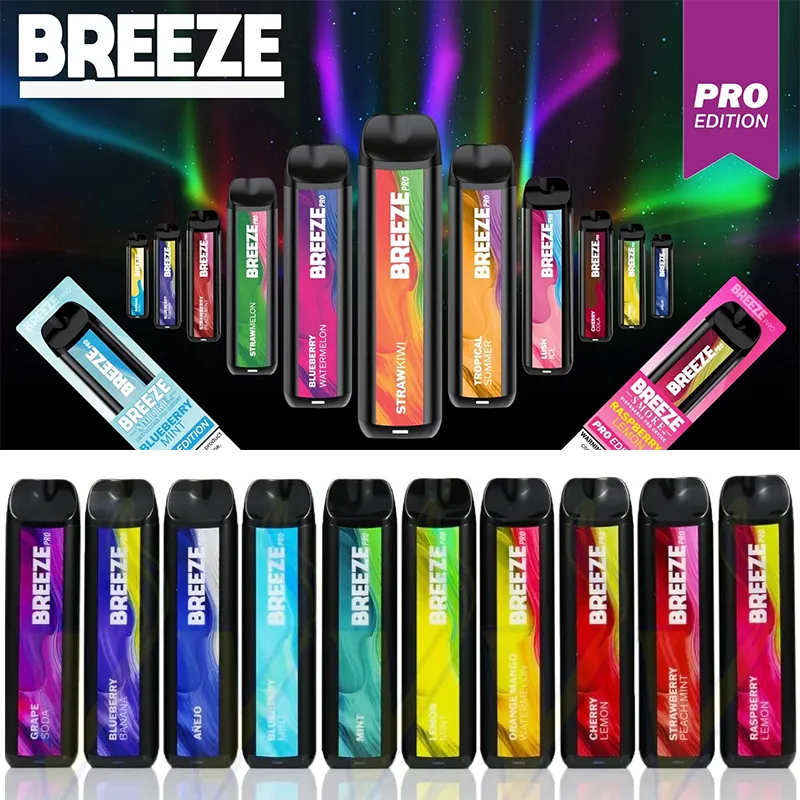 

Breeze Pro Edition 2000 Puffs Disposable E Cigarettes Device 2%/5% 6.0ml Prefiiled 1000 mAh Battery Vape Pen Breze Stiick breeze2000