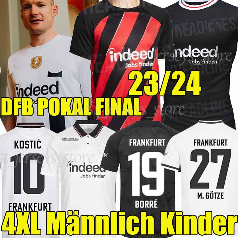 

22/23/24 Eintracht Frankfurt Soccer Jerseys 2023 DFB POKAL FINAL M.GOTZE #27 BUDAPEST SOW Borre KOSTIC HAUGE 2023 football shirt KAMADA HINTEREGGER Men Kids Kits, 22-23 third
