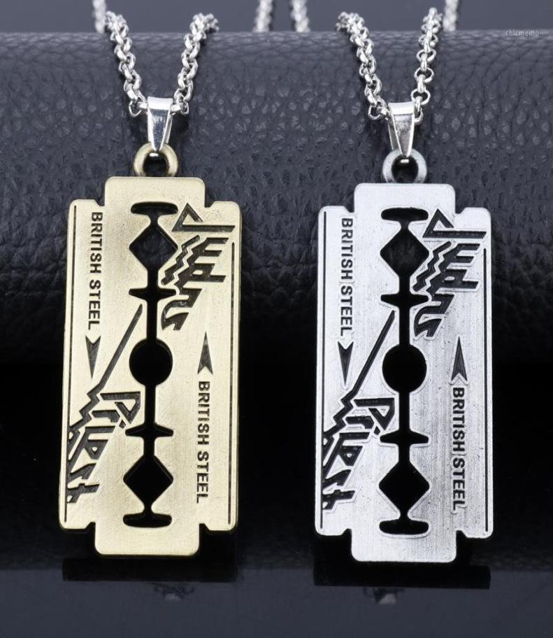 

Dongsheng Music Band Judas Priest Necklace Razor Blade Shape Pendant Fashion Link Chain Necklaces Friendship Gift Jewelry Chains6454002