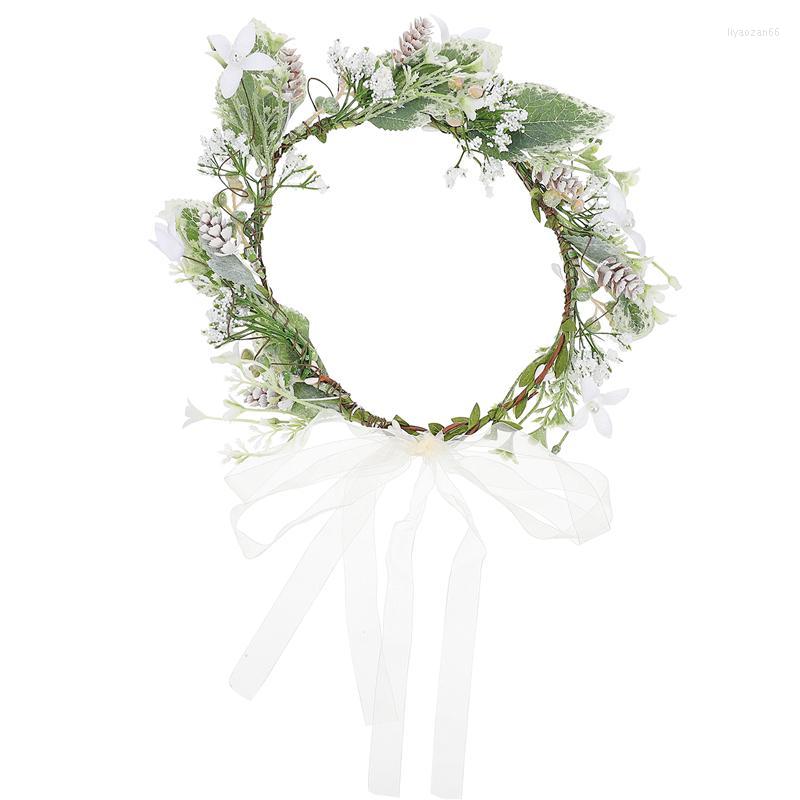 

Headpieces 1pc Pretty Simulation Wreath Headdress Bridal