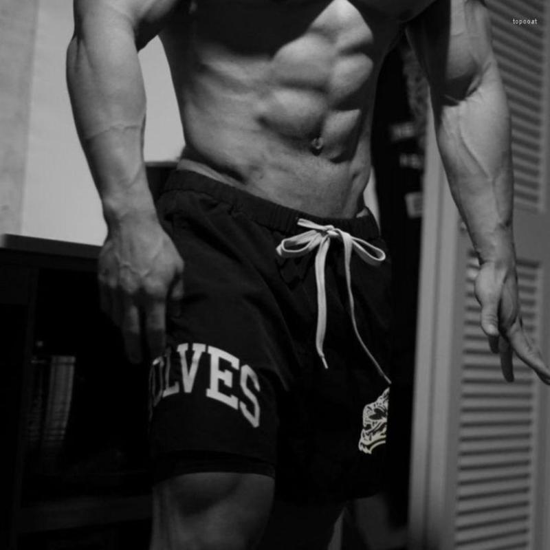 

Men's Shorts DARC Sports Double Layer Men Quick-drying Fitness Running Slim Lined Four-point Gym Workout, Dsds002