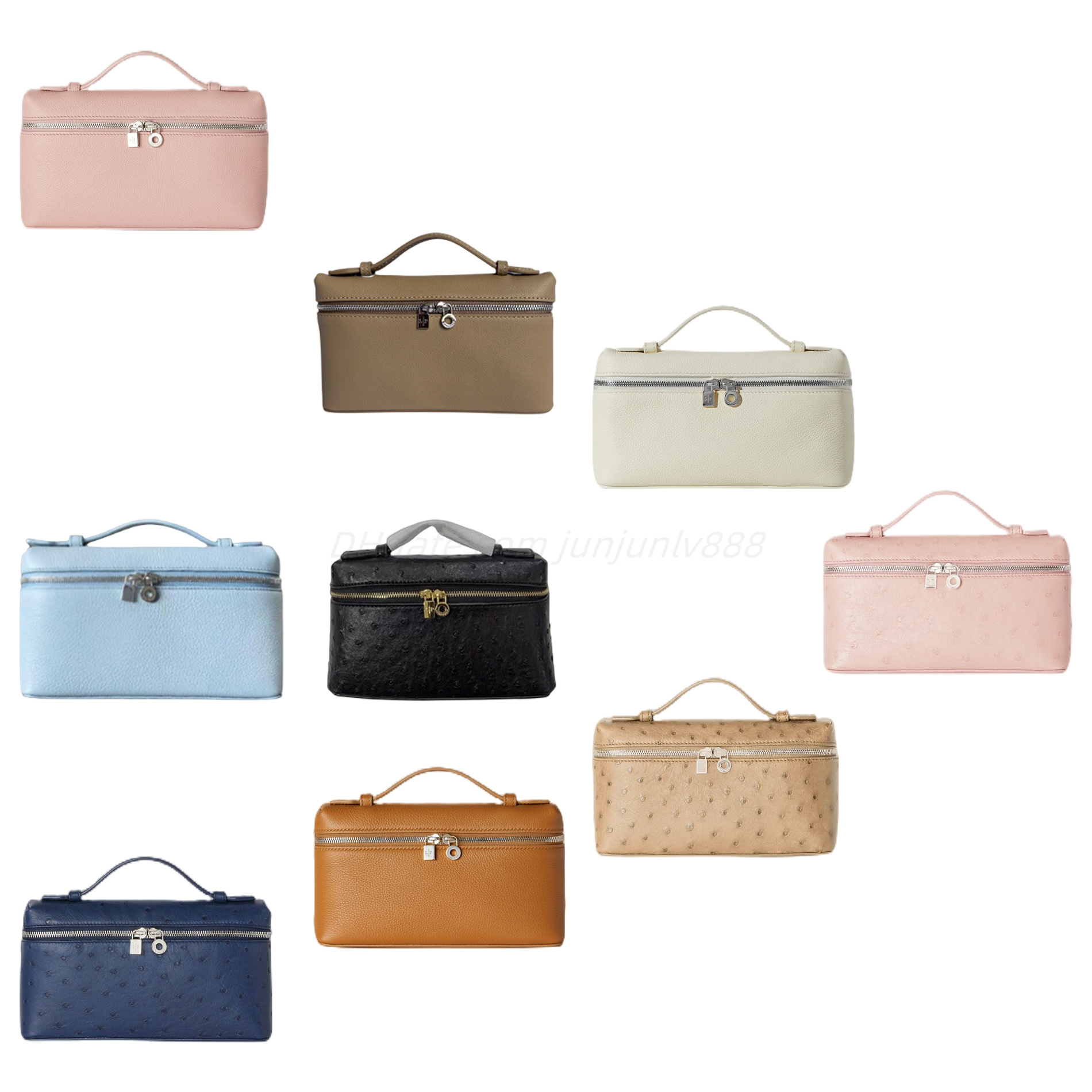 

Fashion Original shoulder bags handbags Cross Body Designers Women Cowhide Ostrich skin Cosmetic Bags purses Luxurys Multifunctional Hand cultch bags wallets, 1-apricot color