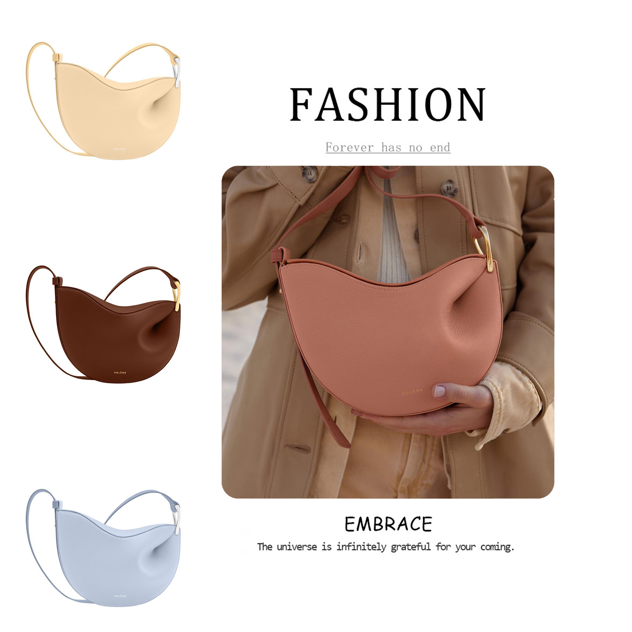 

mens sac Polene tonca dumpling sunset clutch bag Luxurys Cowhide polenes nano Crossbody Designer tote bags Womens wallet handbag Shoulder cosmetic messenger bags, Blue