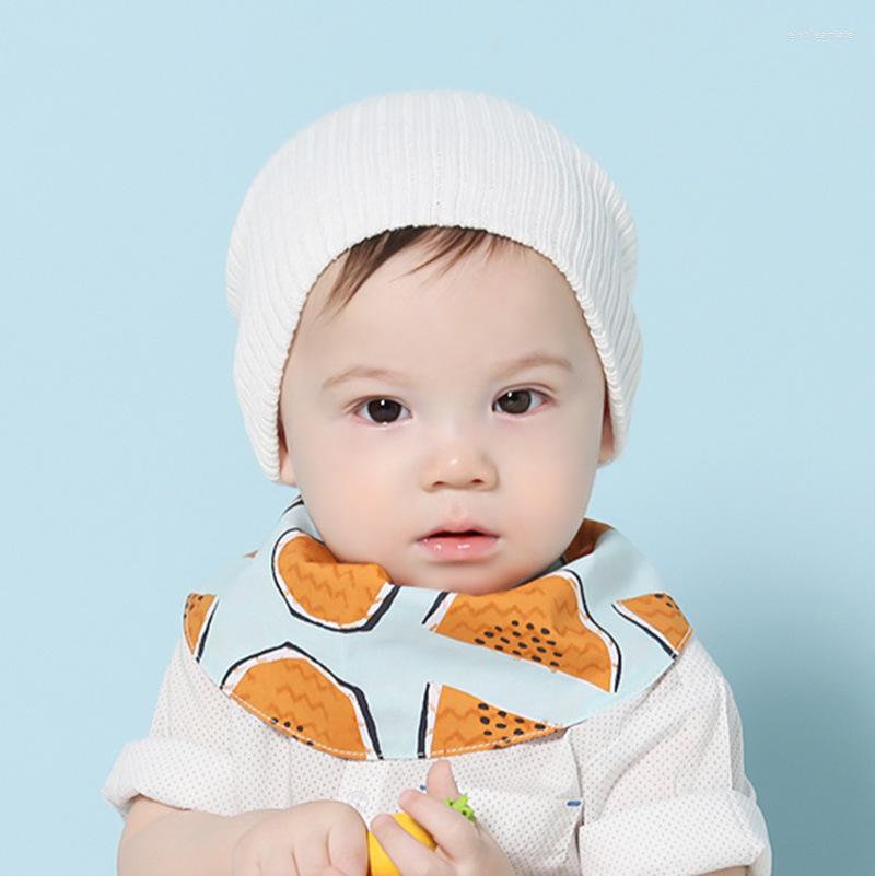 

Berets Children's Solid Color Knitted Hat Beanies Baby Warm For Autumn And Winter 8, Black