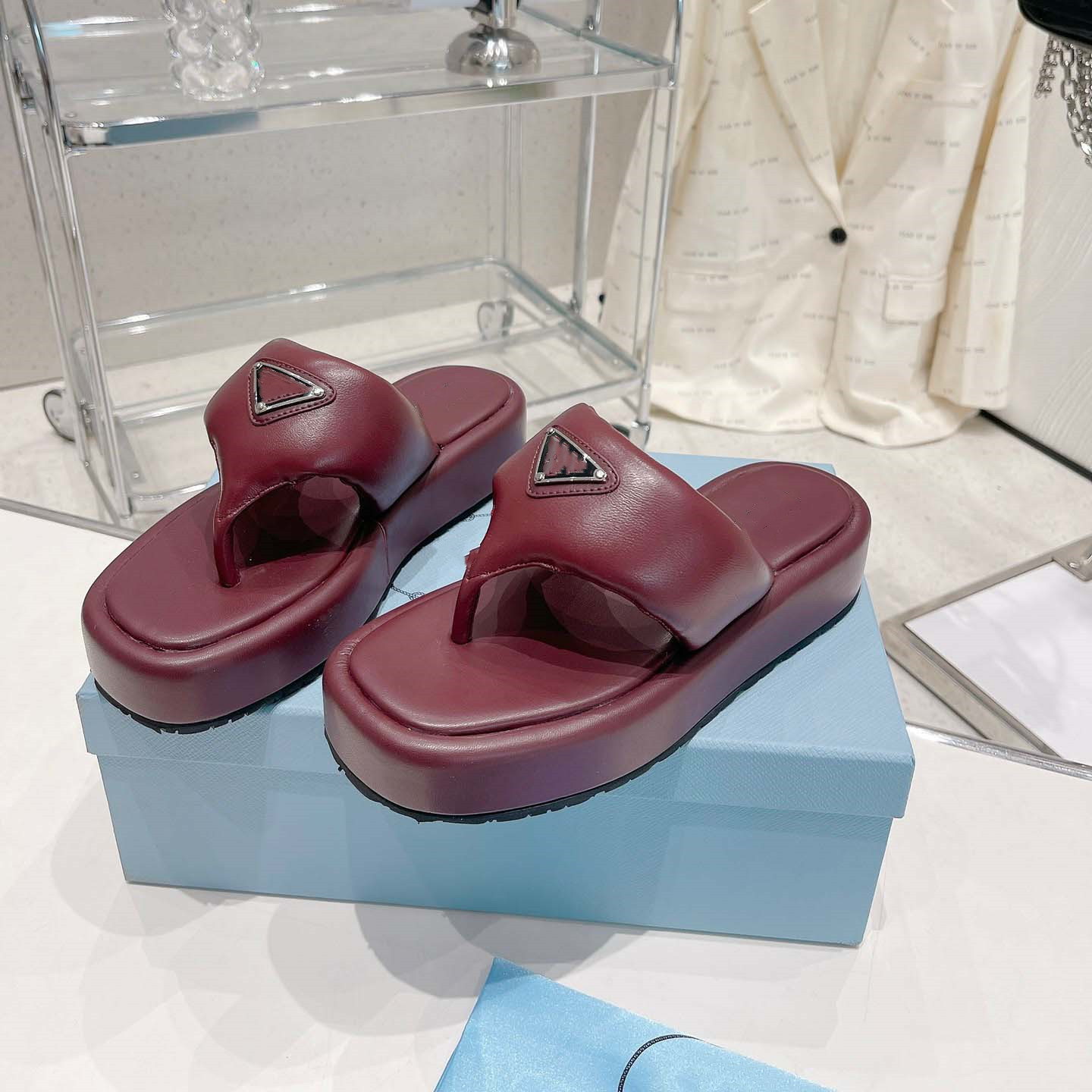 

top quality Casual Shoes Designer sandal Nappa Leather Crisscross Platform Sandals women Quilted slipper beach shoes white black flat summer slippers outdoor indo