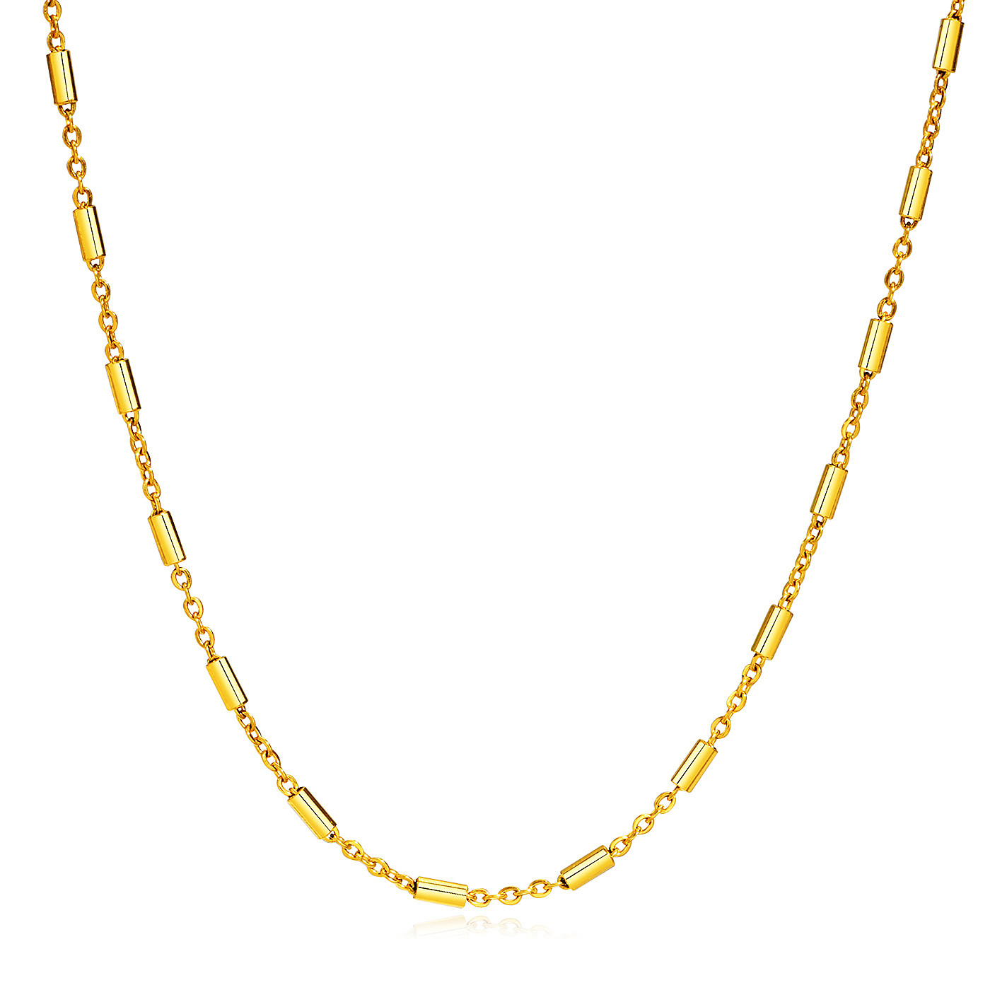 

Women's Necklace Personalized and Trendy Stainless Steel Cylindrical Joint Thin Chain Necklace With Extended Chain Jewelry Gift yw40NC-1312