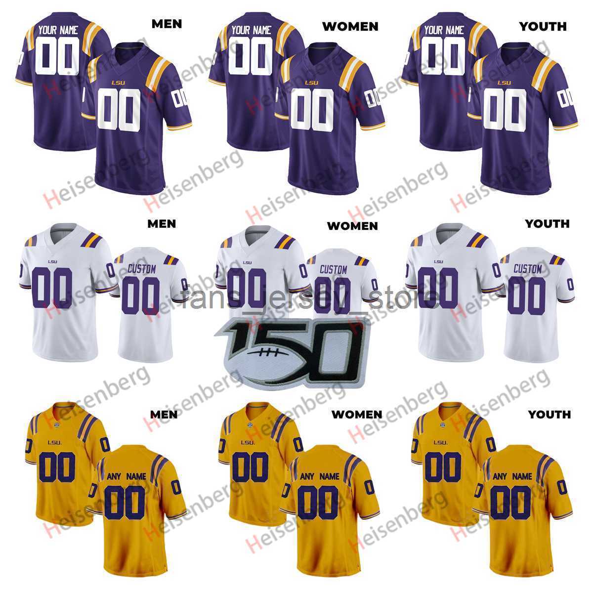 

Custom College Football Jerseys 5 Jayden Daniels 12 Tavion Faulk 16 George Hamsley 14 Walker Howard 13 Garrett Nussmeier 19 Matt O'Dowd 21 Noah Cain Jersey, Custom name number