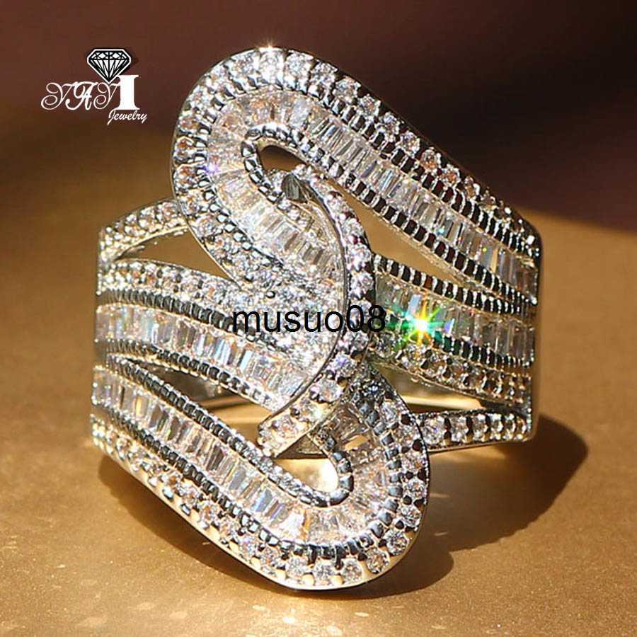 

Band Rings YaYI Fine Jewelry Top Quality Gemstones Moissanite Cubic Zirconia Silver Color Engagement Wedding Party Rings Gifts J230602