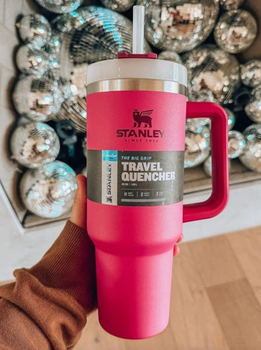 

Ready to ship With Logo Stanly 40oz Mug Tumbler with Handle Insulated Tumblers Lids Straw Stainless Steel Coffee Termos Cup Wholesale 0602, Multi-color