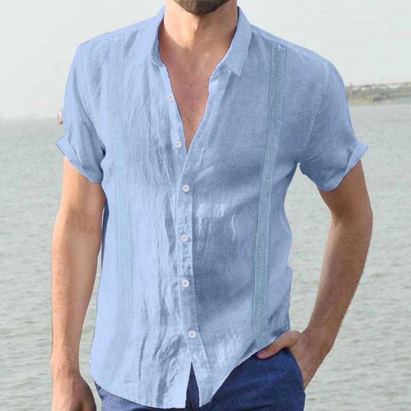 

Men's Casual Shirts Mens Cotton Linen Shirt Summer Beach Long Sleeve Button Blouse Solid Stand Collar Pullover Tops Breathable Oversize, Black