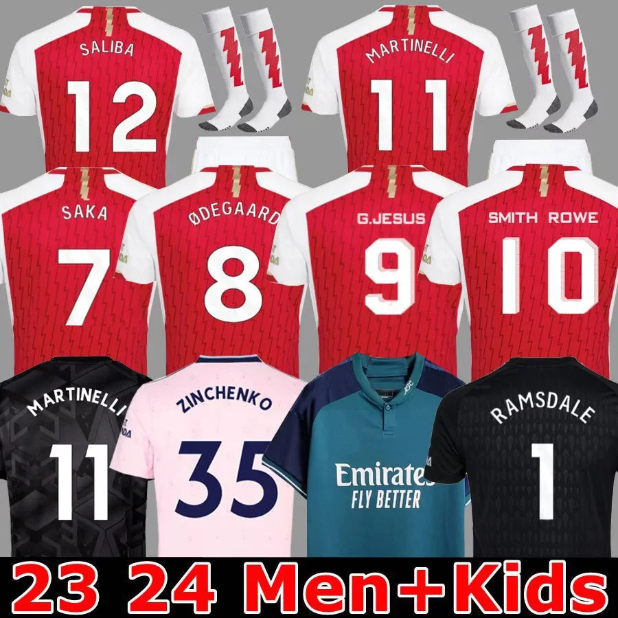 

22 23 24 G.JESUS soccer jerseys SMITH ROWE SAKA Player THOMAS MARTINELLI TIERNEY 2023 2024 football shirt Men Kids ODEGAARD SAMBI FABIO VIEIRA SALIBA JORGINHO, 23 24 third aldult