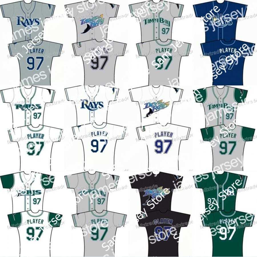 

Baseball Jerseys Wander Franco Tampa Bay 1998 Retro Rays Jerseys Randy Arozaren Wade Boggs Austin Meadows Lowe Kevin Kiermaier Manuel Margot Morton Randy, 1998-2000 home