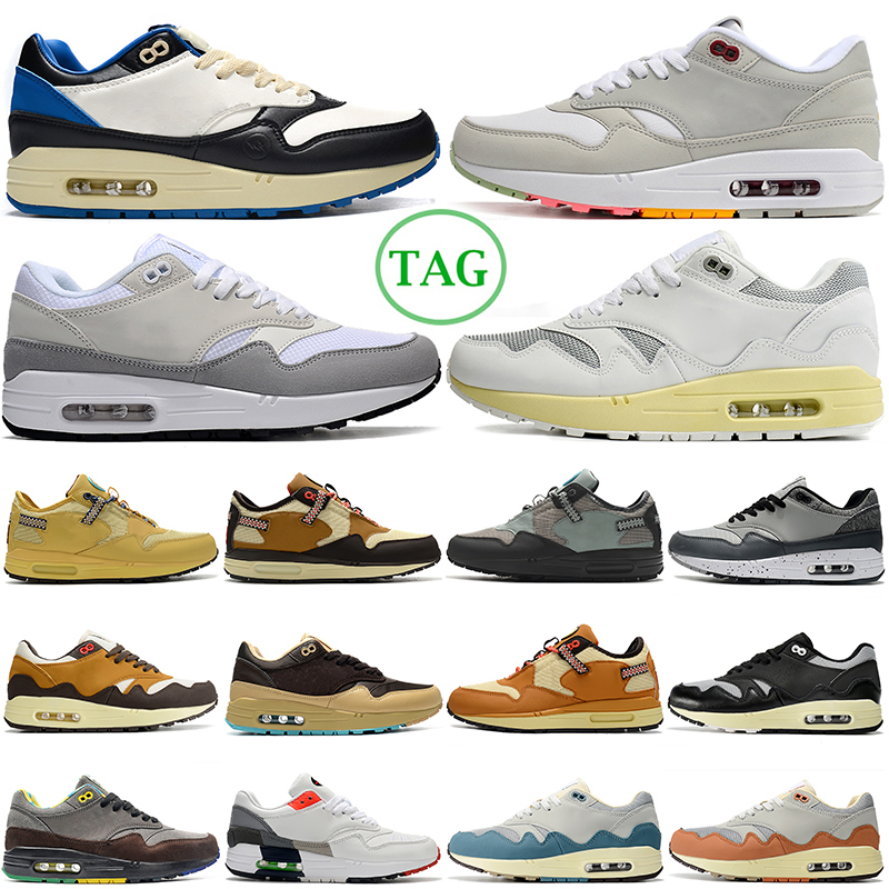

airmax 1 87 running shoes for men women Patta Waves Bandana Dirty Denim Protection Pack Ironstone Oregon Duck sneakers men women trainers outdoor sports sneakers, #10