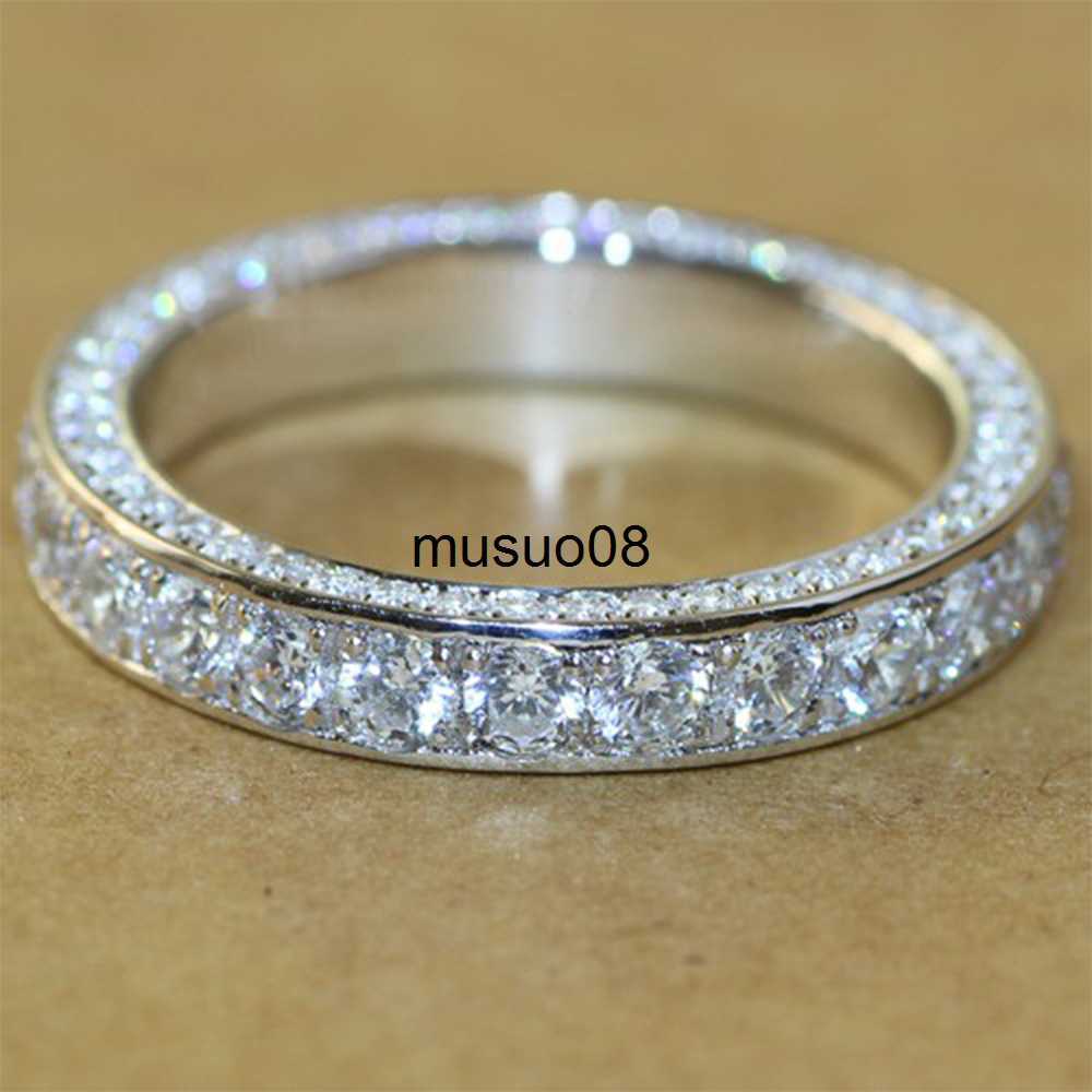 

Band Rings Fashion Women Wedding Party Finger Rings Dazzling Diamond 925 Silver Anniversary Gift Proposal Ring Timeless Classic Jewelry J230602