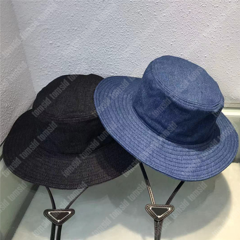 

Woman Bucket Hat Denim Drawstring Mens Wide Brim Designer Bucket Hats Summer Fashion Fitted Beach Hat Casquette Sun Protection Bob, P1