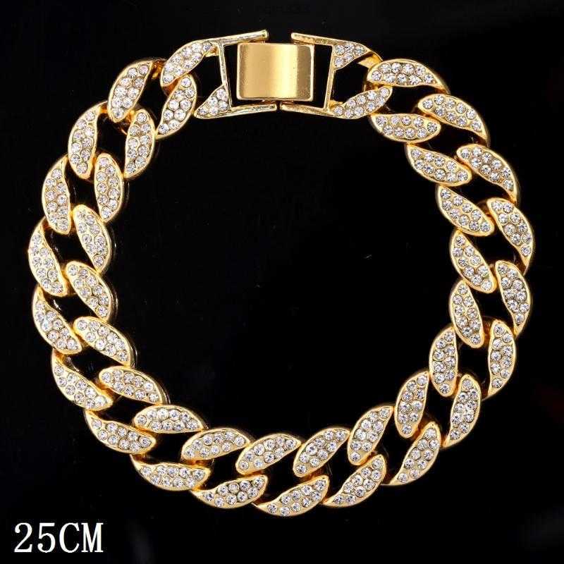 

Anklets 14 Mm Iced Out Miami Cuban Link Chain Anklet for Women Gold Silver Color Prong Rhombus Bracelet Hip Hop Jewelryjz07gr8d