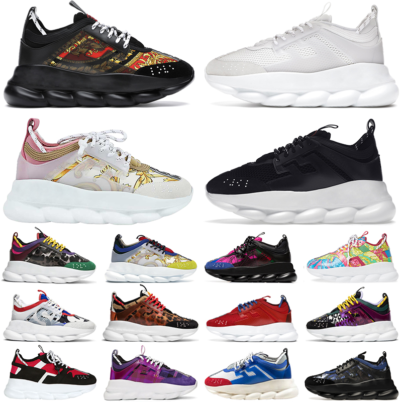 

Chain Reaction 2 Chainz Luxury Designer Shoes Fashion Men Women Casual Sneakers Platform Rubber Suede Triners Outdoor Sports Tenins, White green