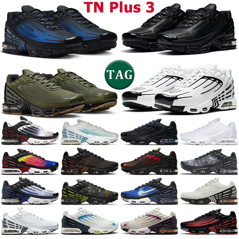 

Tn plus 3 tuned running shoes men Triple White Black Laser Blue Gradient Olive Graphic Blood Orange Bone Radiant Crimson Red Unity mens trainers sports sneakers