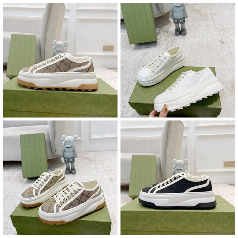 

Tennis 1977 Luxury Black Sneakers Well Embroidery Luxurys Designers Womens Shoe Green And Red Web Stripe Rubber Sole Stretch Cotton Low Top Women Sneakers, White