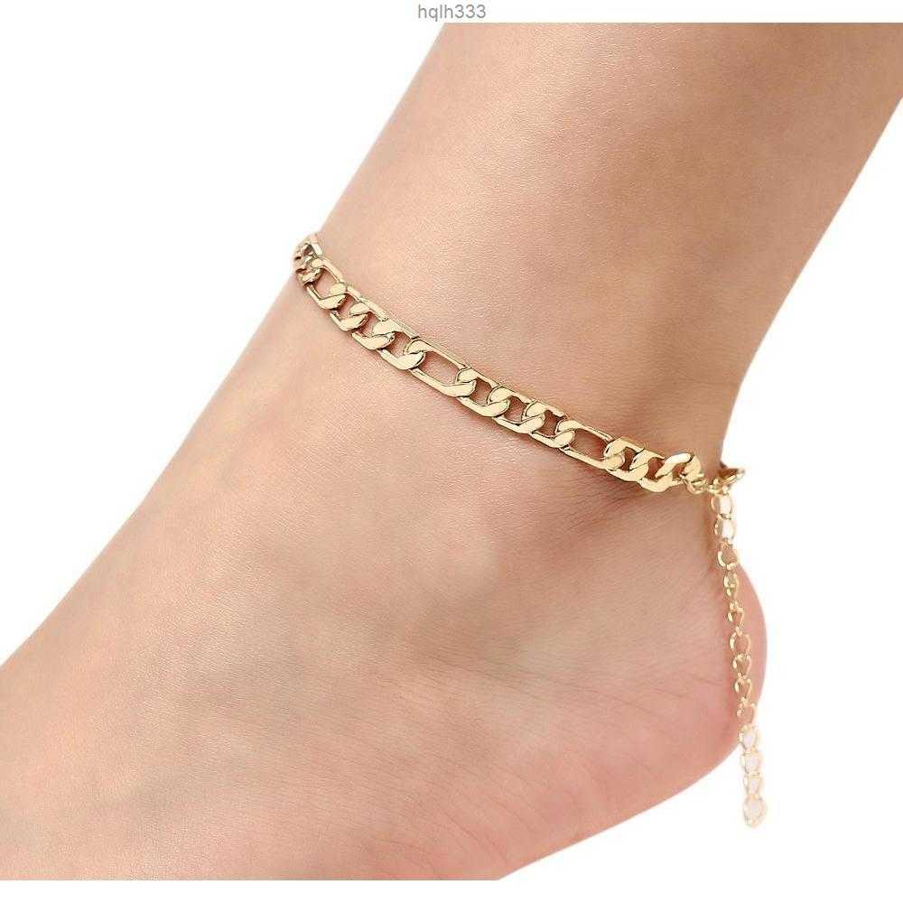 

S1193 Hot Fashion Jewelry Bracelet Figaro Chain Anklet Vintage Foot Bracelets Ur4jwjx4i