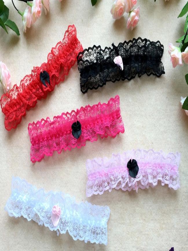 

sell popular white Lace Garters bowknot flowers Leg ring Wedding Bridal Garters shuoshuo65888844072, Black